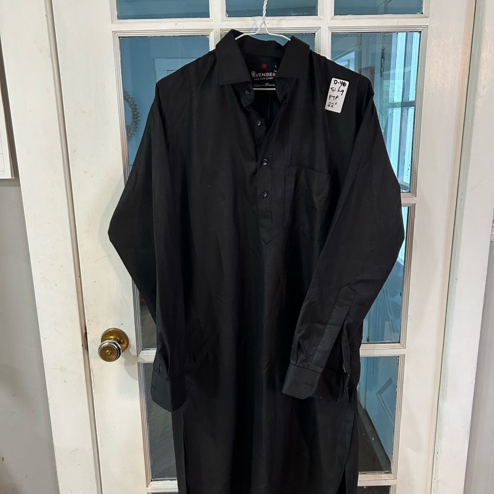 Club Room Black Casual Button Down Shirt